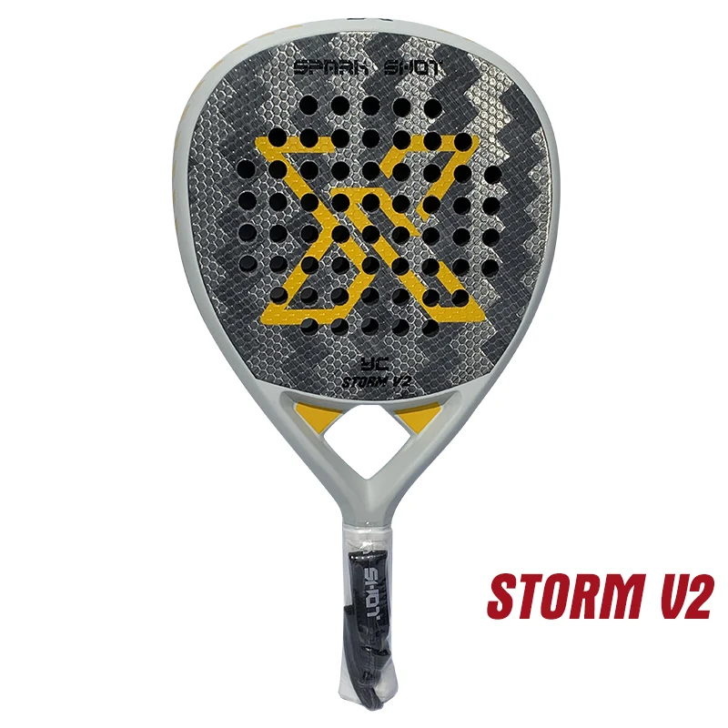 LUKSUSOWE Rakiety Padel z 24-karatowego włókna aluminiowego STORM V2